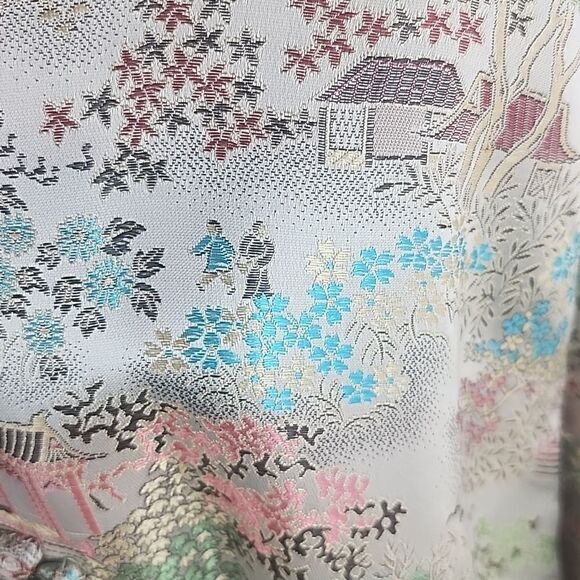 Vintage 40's Shanghi China Spring Blossom Kimono Jacket Dressy - Picture 6 of 16